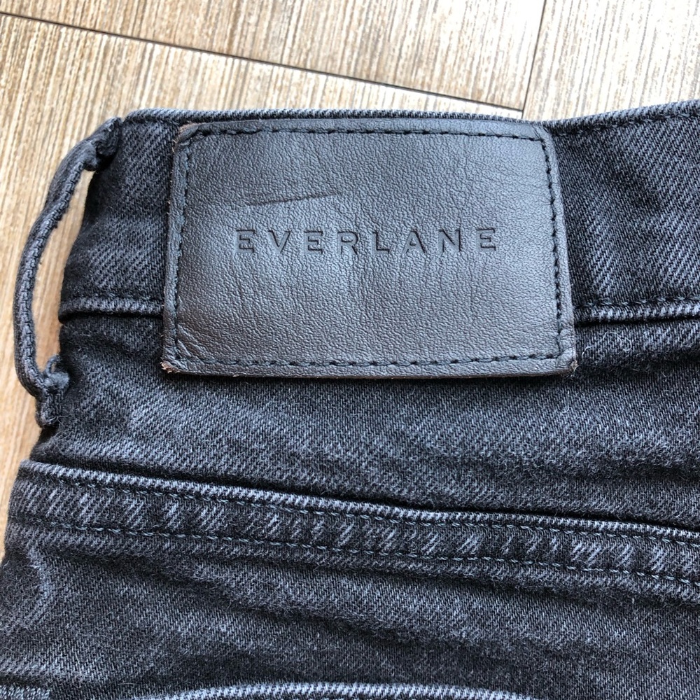 Everlane Black High-Rise Straight Jeans
